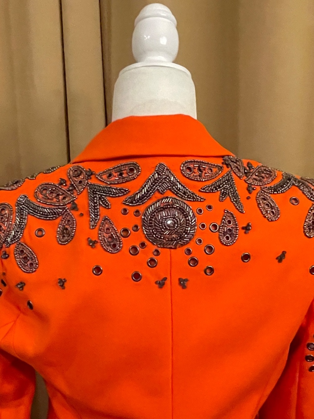 NEW! L'agence Orange Beaded Blazer Size 2 - Picture 8 of 16